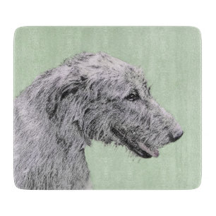 Irish Wolfhound Painting - Niedliche Original Hund Schneidebrett