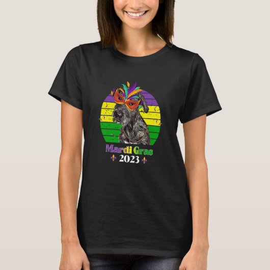 Irish Wolfhound Party Dog Mardi Gras 2023 T-Shirt (Vorderseite)