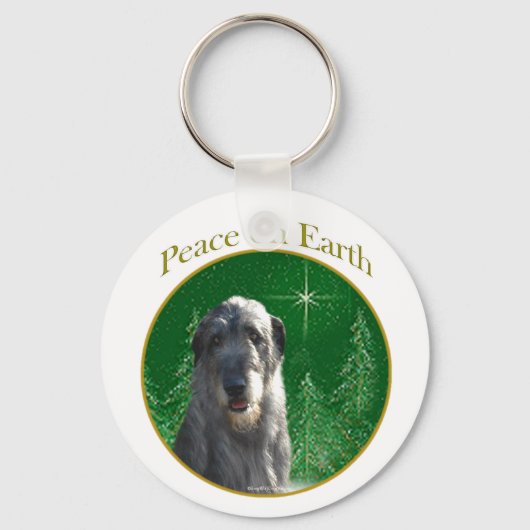 Irish Wolfhound Peace Schlüsselanhänger (Vorderseite)