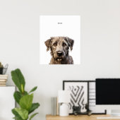 Irish Wolfhound Personalisiert Print Poster (Heimbüro)