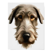 Irish Wolfhound Pet Portrait Painting Abgeschieden