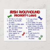 IRISH WOLFHOUND Property Laws 2 Postkarte (Vorderseite)