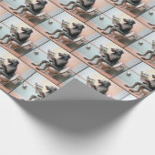 Irish Wolfhound Reading a Newspapier Geschenkpapier (Ecke)