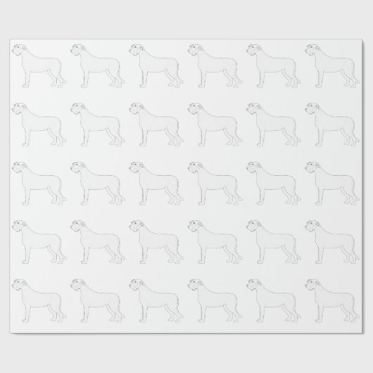 Irish Wolfhound Ready to Color Designs Geschenkpapier (Flach)