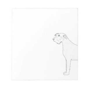 Irish Wolfhound Ready to Color Designs Notizblock