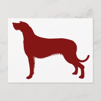 Irish Wolfhound (rot) Postkarte