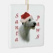 Irish Wolfhound Santa Paws Keramikornament (Rechts)