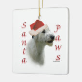 Irish Wolfhound Santa Paws Keramikornament (Links)