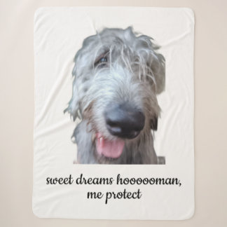 Irish Wolfhound Sherpa-Decke – Süße Träume Sherpadecke