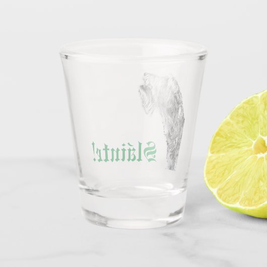 Irish Wolfhound Shot Glass Schnapsglas (Rückseite)