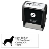Irish Wolfhound Silhouette Rücksendeadresse Permastempel (Beispiel)