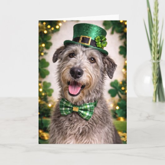 Irish Wolfhound St. Patrick’s Day Card  Karte (Vorderseite)