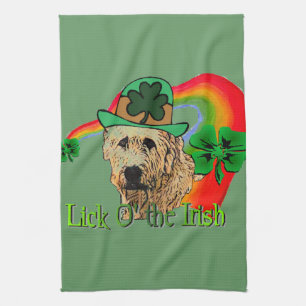 Irish Wolfhound St. Patricks Geschirrtuch