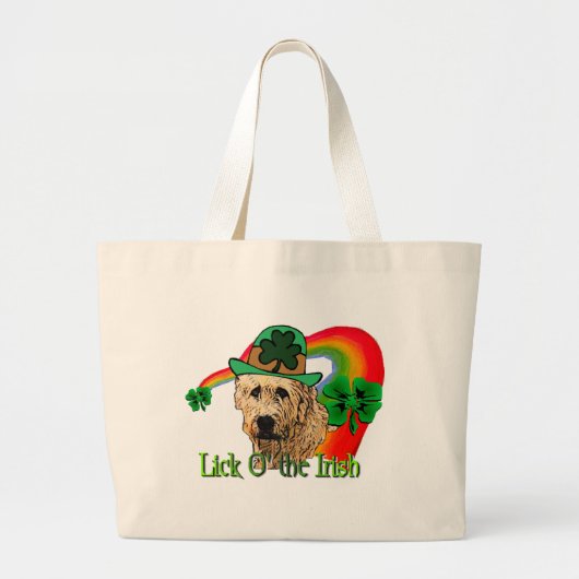 Irish Wolfhound St Patricks Jumbo Stoffbeutel (Vorne)