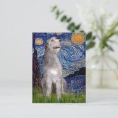 Irish Wolfhound - Starry Night (Vert) - Maßgeschne Postkarte (Stehend Vorderseite)