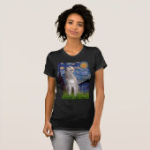 Irish Wolfhound - Starry Night (Vert) T-Shirt (Vorne ganz)