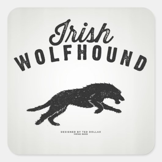 Irish Wolfhound Sticker (Vorderseite)
