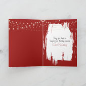 Irish Wolfhound Tangled In Holiday Lights Karte (Innenseite)