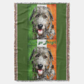 Irish Wolfhound Throw Blanket Decke (Vorderseite Vertikal)
