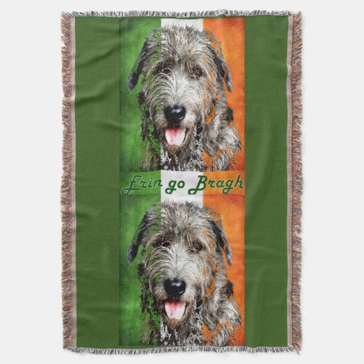 Irish Wolfhound Throw Blanket Decke (Vorderseite Vertikal)