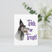 Irish Wolfhound Trick Postkarte (Stehend Vorderseite)