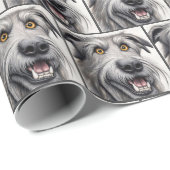 Irish Wolfhound Überraschung Geschenkpapier (Rolleneckpunkt)