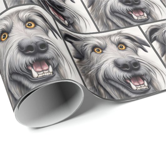 Irish Wolfhound Überraschung Geschenkpapier (Rolleneckpunkt)