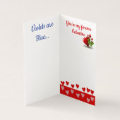 Irish Wolfhound Valentine Kunstwerk Grußkarte (Innenseite)