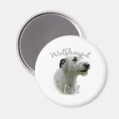 Irish Wolfhound Vater 2 Magnet (Vorderseite/Rückseite)