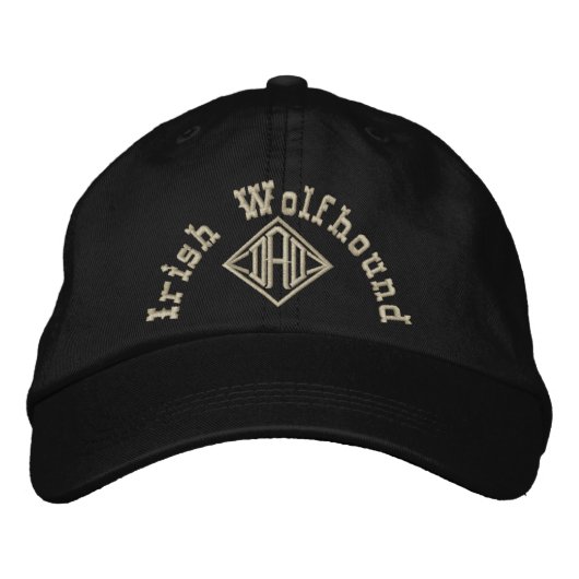 Irish Wolfhound Vater Gifts Bestickte Baseballkappe (Vorderseite)