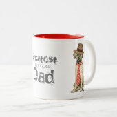 Irish Wolfhound Vater Zweifarbige Tasse (VorderseiteRechts)