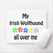 Irish Wolfhound Walks Design Mousepad (Mit Mouse)