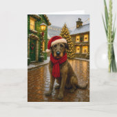 Irish Wolfhound Weihnachtskarte Feiertagskarte (Vorderseite)
