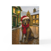 Irish Wolfhound Weihnachtskarte