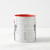 Irish Wolfhound Weihnachtsmann-Hund-Wuff-Hintergru Tasse (Zentrum)