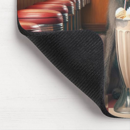 Irish Wolfhounds in Retro Diner Mousepad (Ecke)