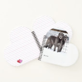 Irish Wolfhounds in Schneeform Notizblock (Innenseite)