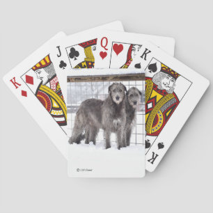 Irish Wolfhounds in Snow Spielkarten