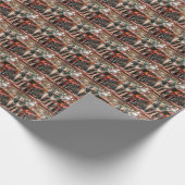 Irish Wolfhounds mit Eiscreme-Soda Geschenkpapier (Ecke)