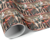 Irish Wolfhounds mit Eiscreme-Soda Geschenkpapier (Rolleneckpunkt)