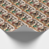 Irish Wolfhounds mit Eiscreme-Soda Geschenkpapier (Ecke)