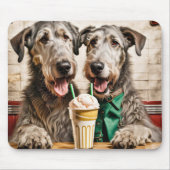 Irish Wolfhounds mit Eiscreme-Soda Mousepad (Vorne)