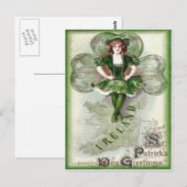 Irish Woman Ireland Kleeblatt Riverdance Postkarte (Vorne/Hinten)