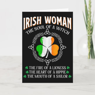 Irish Woman The Soul Of A Witch Shamrocks _1  Karte