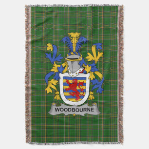 Irish Woodbourne Coat of Arms Familienwappen Irlan Decke