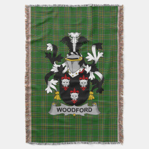 Irish Woodford Coat of Arms Familienwappen Irland Decke