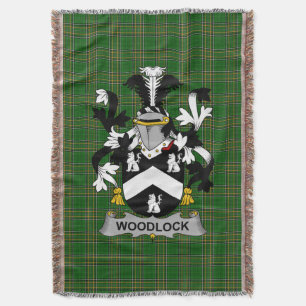 Irish Woodlock Coat of Arms Familienwappen Irland Decke