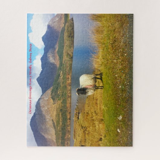 Irish Wooly Sheep Galway Irland. Jigsaw Puzzle (Vertikal)