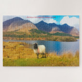 Irish Wooly Sheep Galway Irland. Jigsaw Puzzle (Horizontal)