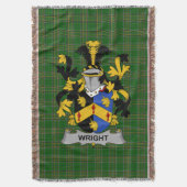 Irish Wright Coat of Arms Familienwappen Irland Decke (Vorderseite Vertikal)